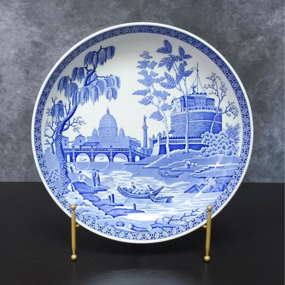 Vintage Spode Blue Room Collection Rome Blue & White Transferware Pasta Bowl